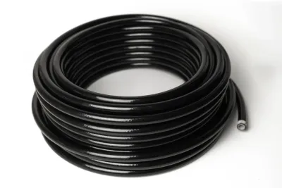 PTFE stainless steel braided hose AN3, black